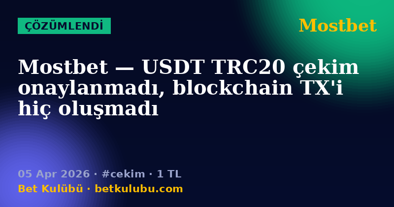 Mostbet — 05 Apr 2026