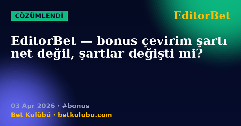 EditorBet — 03 Apr 2026