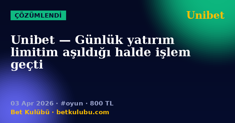 Unibet — 03 Apr 2026