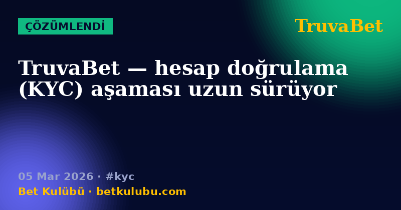 TruvaBet — 05 Mar 2026