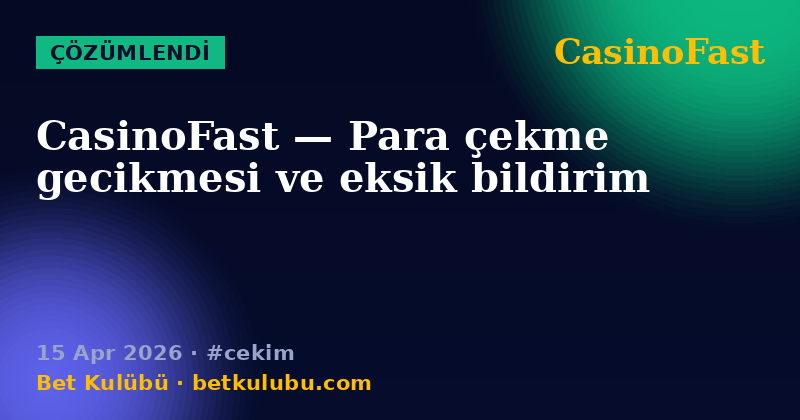 CasinoFast — 15 Apr 2026