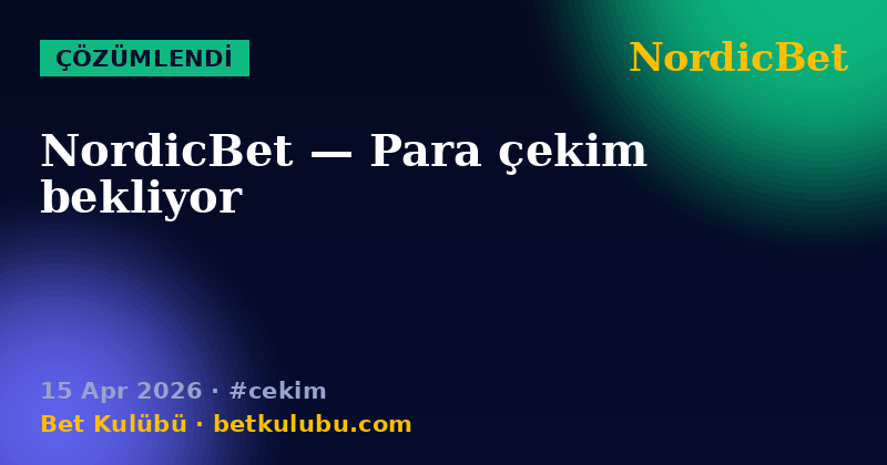 NordicBet — 15 Apr 2026