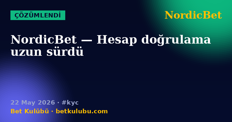 NordicBet — 22 May 2026