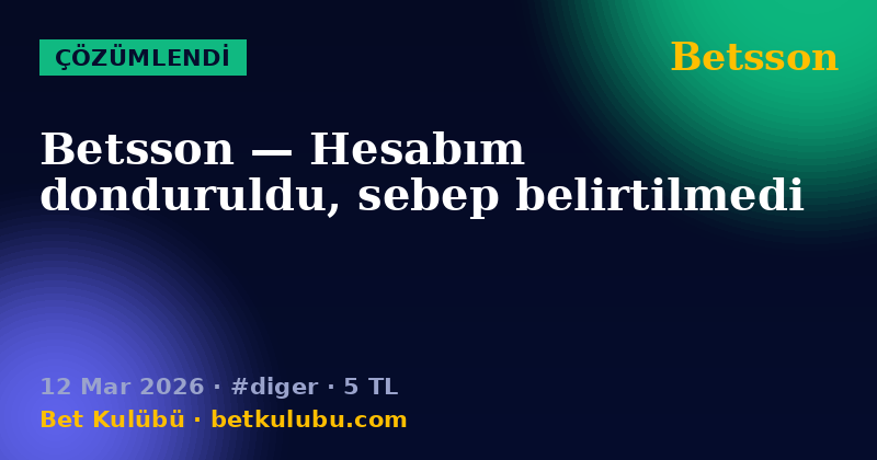 Betsson — 12 Mar 2026