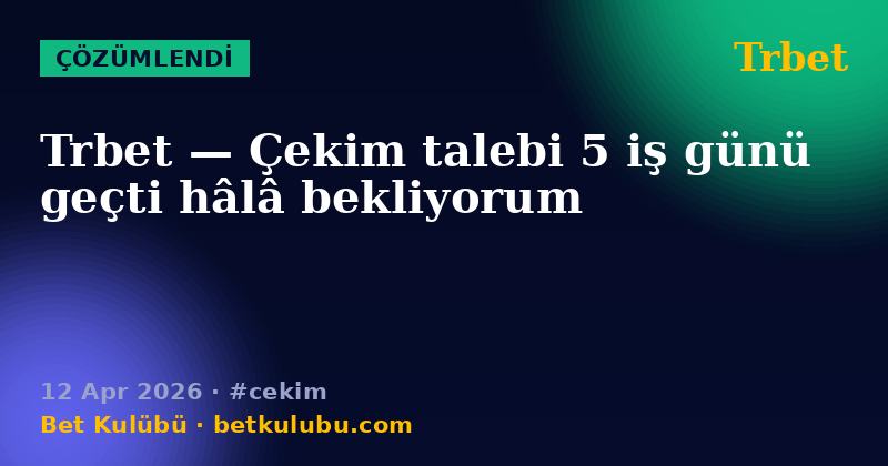 Trbet — 12 Apr 2026