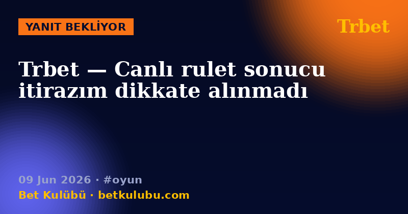 Trbet — 09 Jun 2026