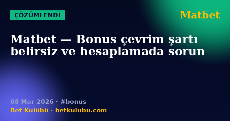 Matbet — 08 Mar 2026