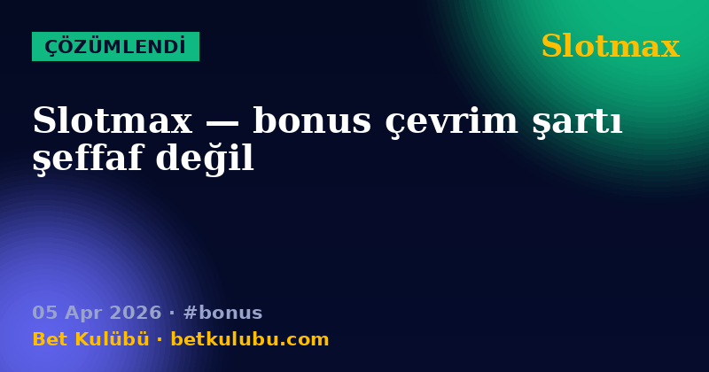 Slotmax — 05 Apr 2026