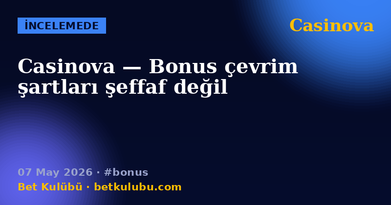 Casinova — 07 May 2026