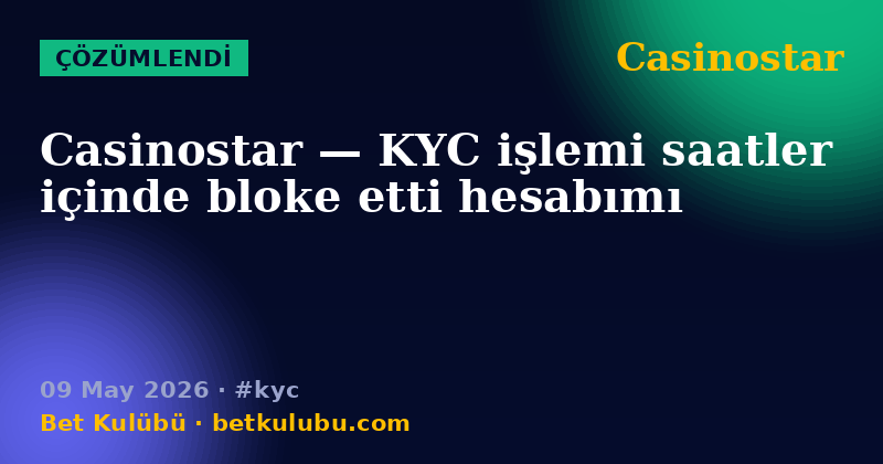 Casinostar — 09 May 2026