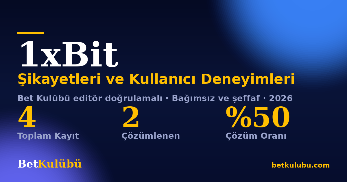 1xBit şikayet sayfası kart görseli