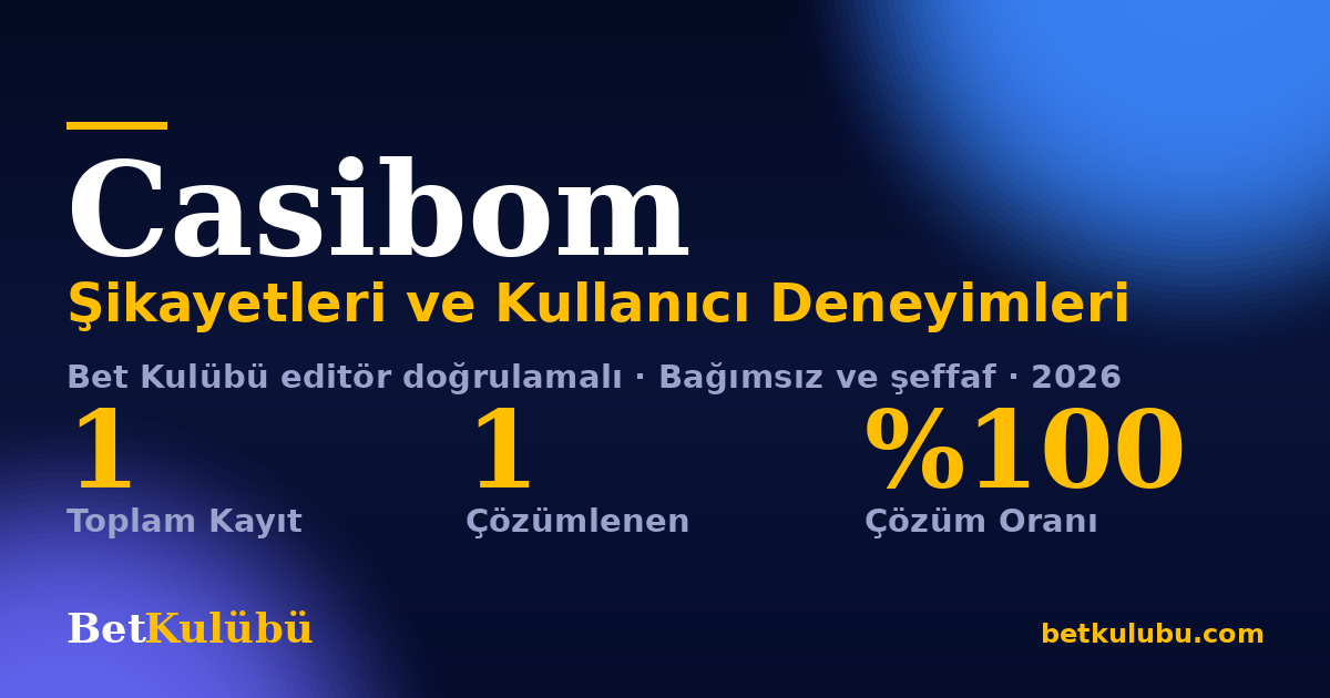 Casibom şikayet sayfası kart görseli
