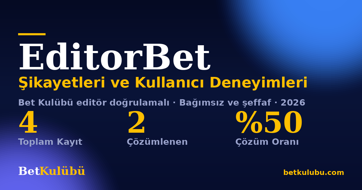 EditorBet şikayet sayfası kart görseli