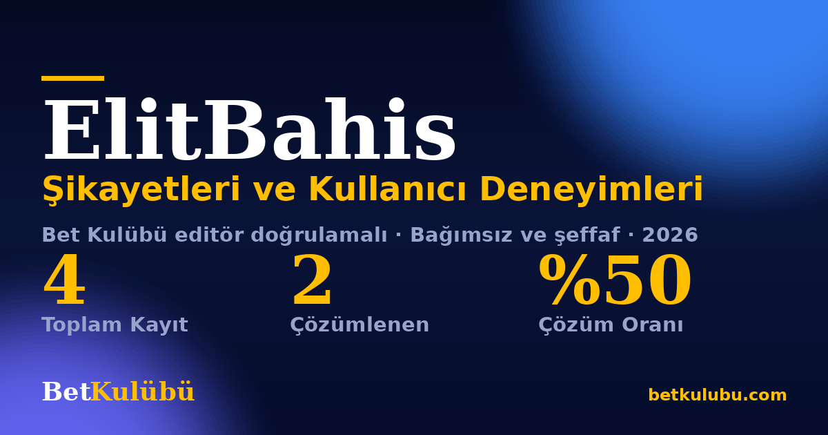 ElitBahis şikayet sayfası kart görseli