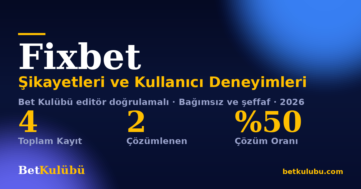 Fixbet şikayet sayfası kart görseli