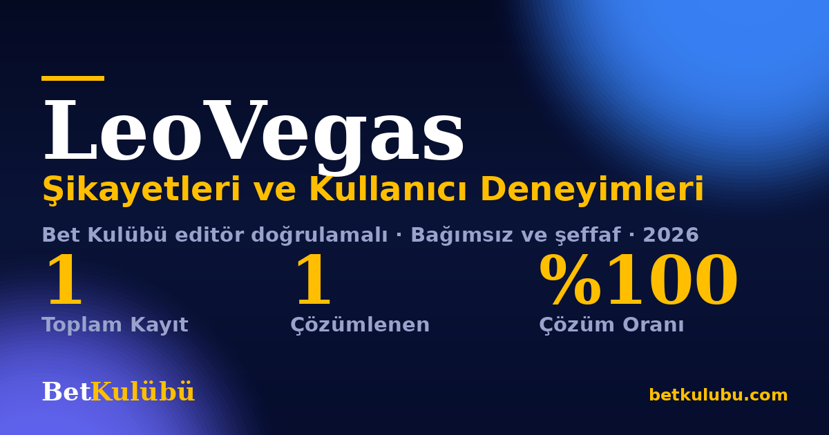LeoVegas şikayet sayfası kart görseli