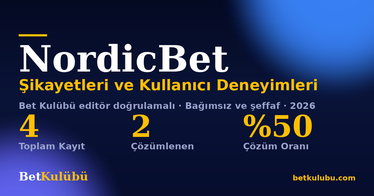 NordicBet şikayet sayfası kart görseli