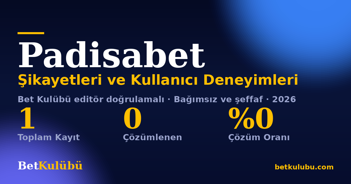 Padisabet şikayet sayfası kart görseli