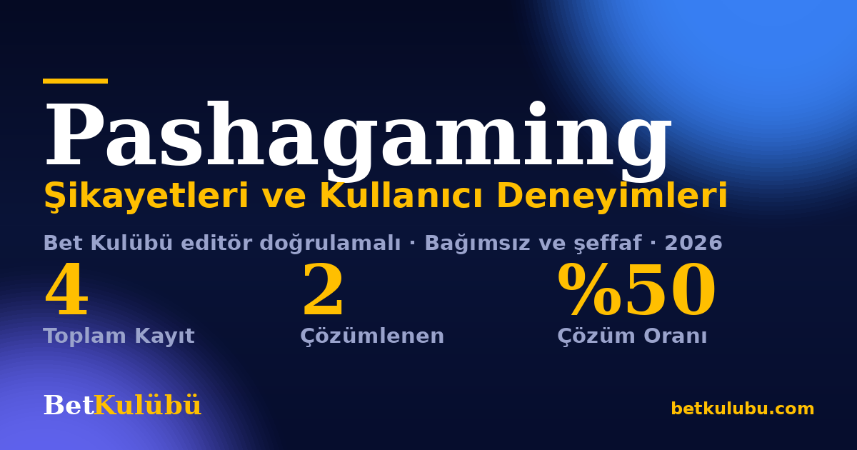 Pashagaming şikayet sayfası kart görseli