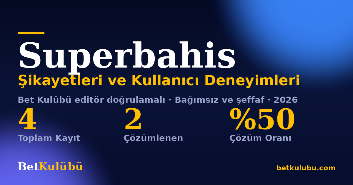 Superbahis şikayet sayfası kart görseli