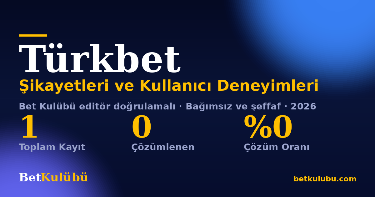 Türkbet şikayet sayfası kart görseli