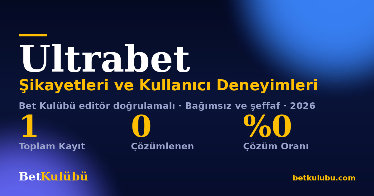 Ultrabet şikayet sayfası kart görseli
