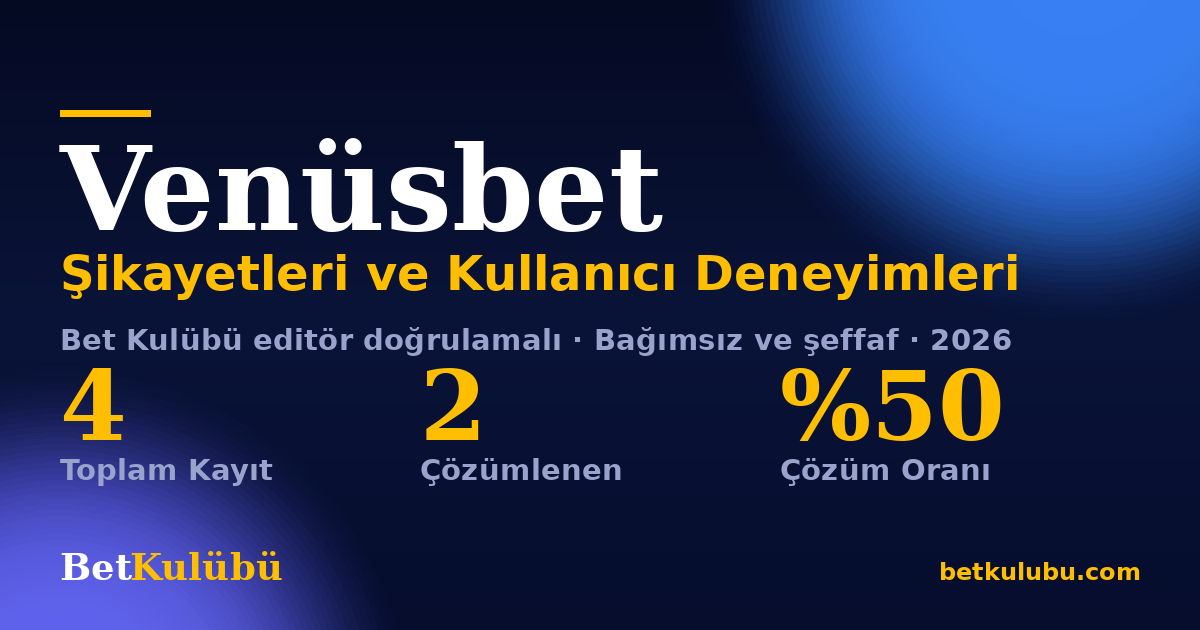 Venüsbet şikayet sayfası kart görseli