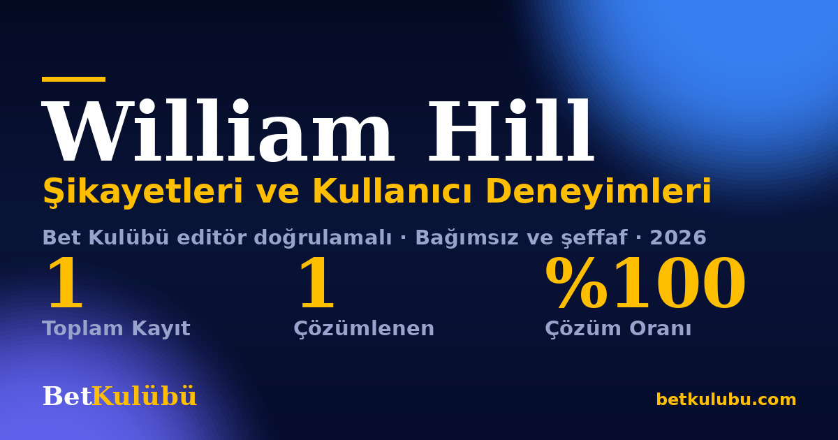 William Hill şikayet sayfası kart görseli