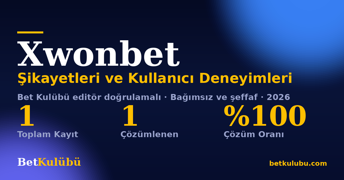 Xwonbet şikayet sayfası kart görseli