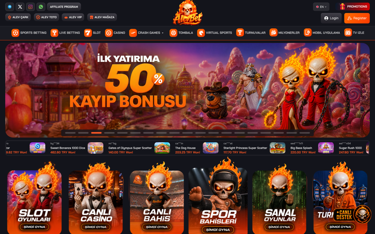 Alevbet anasayfa görünümü ekran görüntüsü