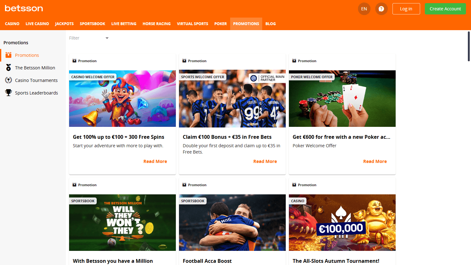 Betsson ekran görüntüsü 3