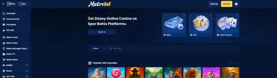 Makrobet promosyon ve bonus kampanyaları ekran görüntüsü